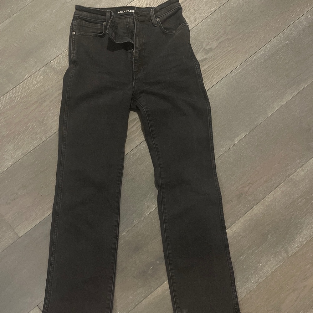 DENIM FORUM black straight jean